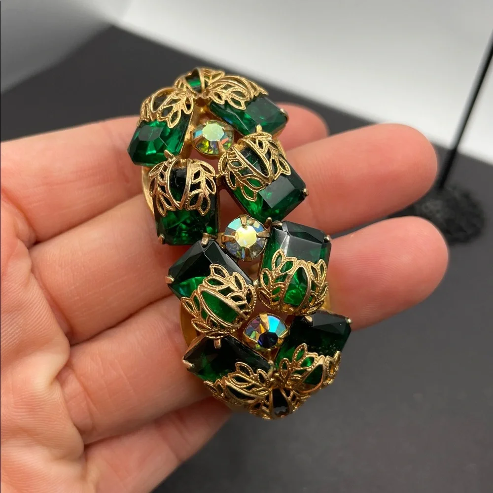 Juliana clamper bracelet and earring set vintage and verified - Picture 4 of 6